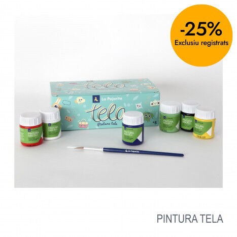 Set de pintura para tejidos La Pajarita 6 colores