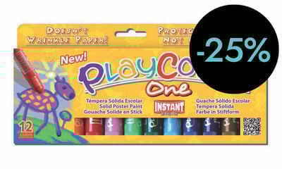 Témpera sólida Playcolor 10g 12 colores