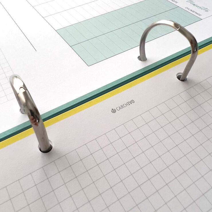 Carpebloc amb recanvi 100 fulls català Carchivo menta