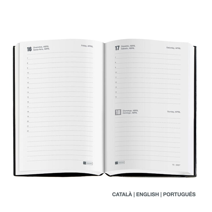 Agenda Miquelrius Passport Dia P&agrave;gina Catal&agrave; 2027 Quadres