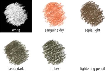 Lápices Staedtler Mars Lumograph Sepia pastel 6 colores
