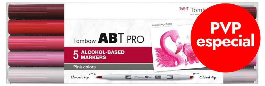 Rotulador Tombow Abt Pro Dual Brush rosas 5 colores
