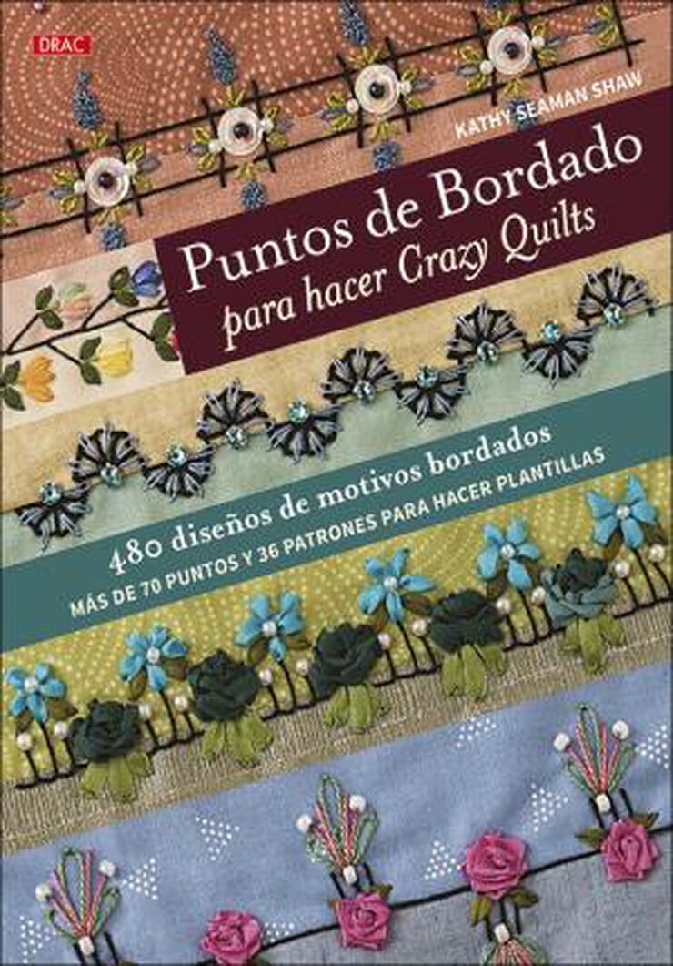 Puntos de bordado para hacer Crazy Quilt