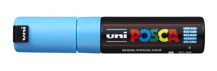 Rotulador Posca PC-8K azul claro