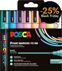 Rotuladores Posca PC-5M 1,8-2,5mm Pastel 8 colores