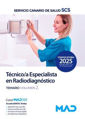 T&eacute;cnico/a Especialista en Radiodiagn&oacute;stico del Servicio Canario de Salud. Temario volumen 2