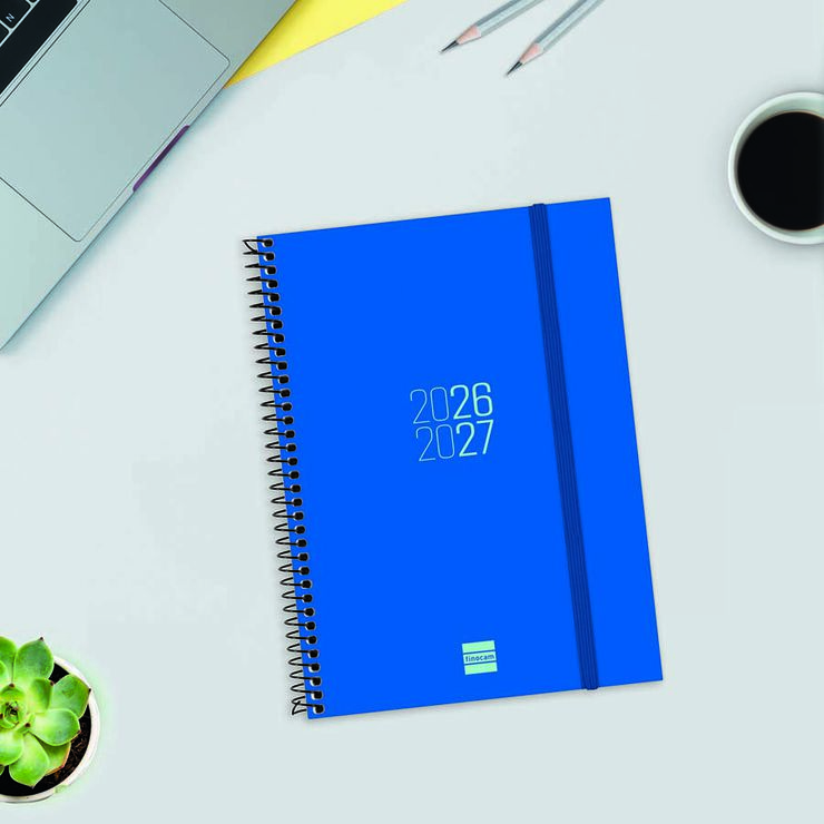 Agenda Escolar Finocam Esp.E10 Sem/Vista Catal&aacute;n 2026-27 Azul