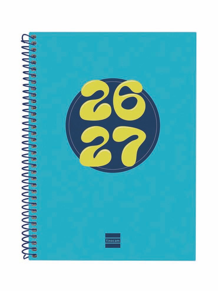 Agenda Escolar Finocam Cool 1/4 Sem/Vista Castellano 2026-27 Azul