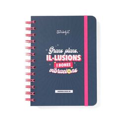 Agenda escolar Mr. Wonderful Wonder Mini día/pág cat 2025-26 Grans plans, il·lusions i bones vibracions