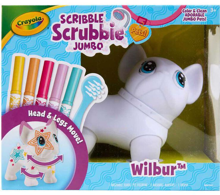 Washimals Mascota Gegant Scribble Scrubbie - El gran Wilbur