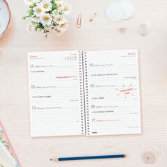 Agenda Finocam Design Collection Setmana Vista Horitzontal 2027 Castell&agrave; Flora