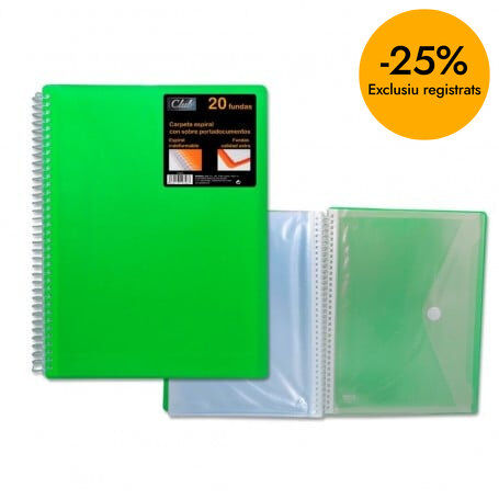 Carpeta Fundes PP Club 40 fulls verd