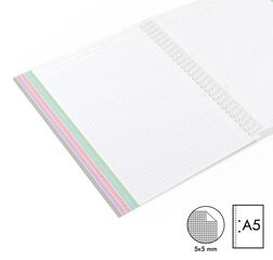 Notebook A5 Abacus tapa extradura 120 fulls 5x5 verd menta