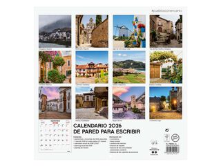 Calendario pared Finocam 30x30 2026 Pueblos con encanto castellano
