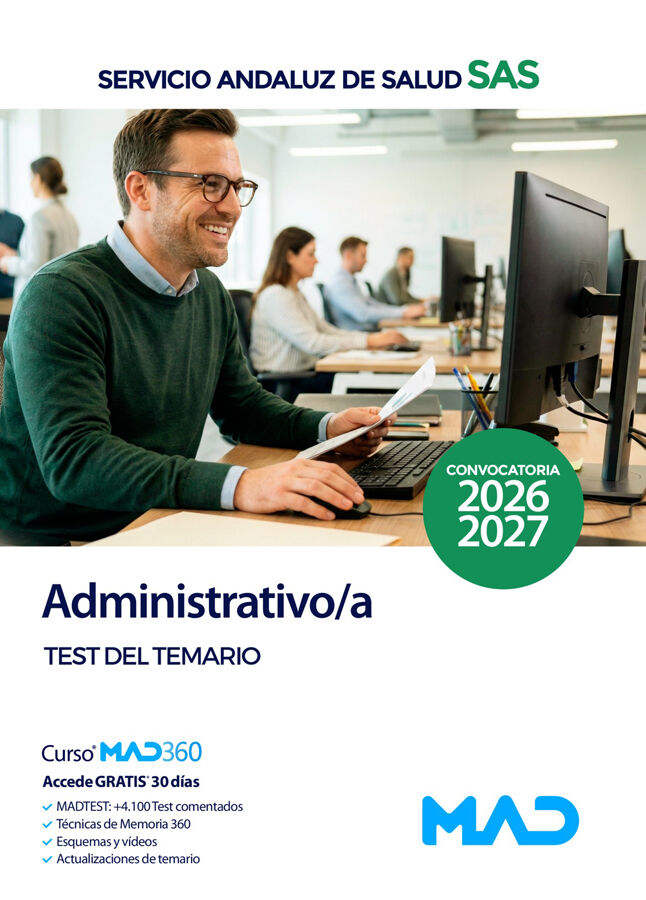 Administrativo/a del Servicio Andaluz de Salud. Test del temario