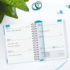 Agenda Finocam docente Magistral personalitzable 1/4 sem/vista cas 2025-26 azul
