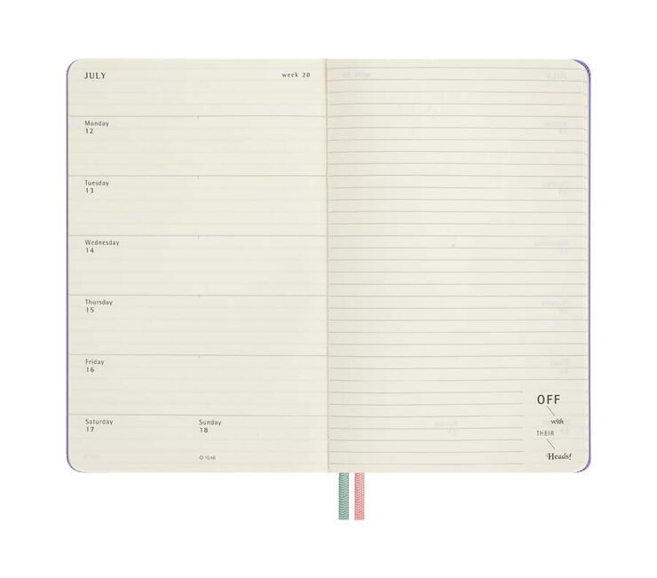 Agenda Moleskine 18 meses d&iacute;a/p&aacute;g L tapa dura Alicia