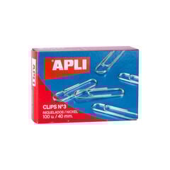 Clips niquelados Apli No.3 100u Clips niquelados Apli No.3 100u