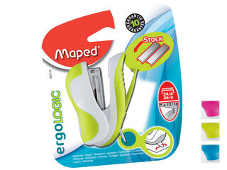 Grapadora Mini Maped Ergologic + 400 gapas 26/6