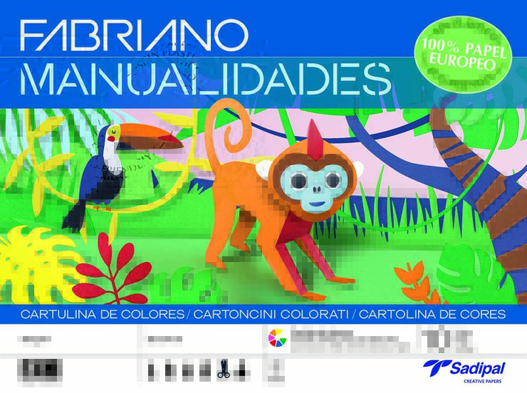Bloc de Cartulinas Sadipal 24x32cm colores surtidos 10 hojas
