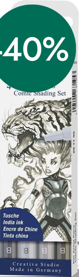 Rotuladores Pitt Artist Pen C&oacute;mic 4 tonos grises