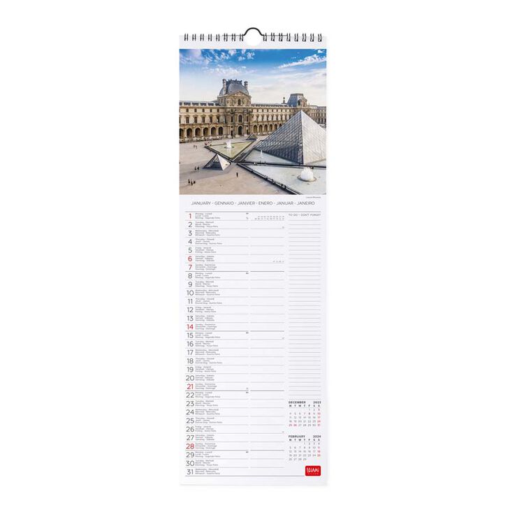 Calendari paret Legami 16X49 2024 Paris