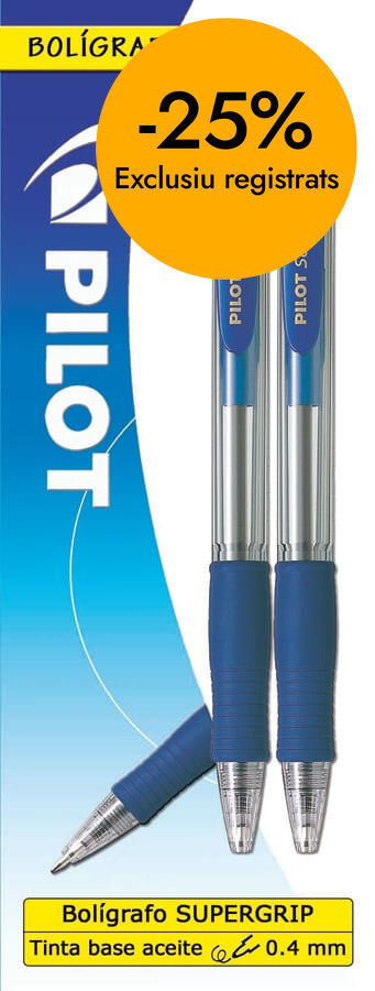 Bol&iacute;grafos Pilot Super Grip azul 2u