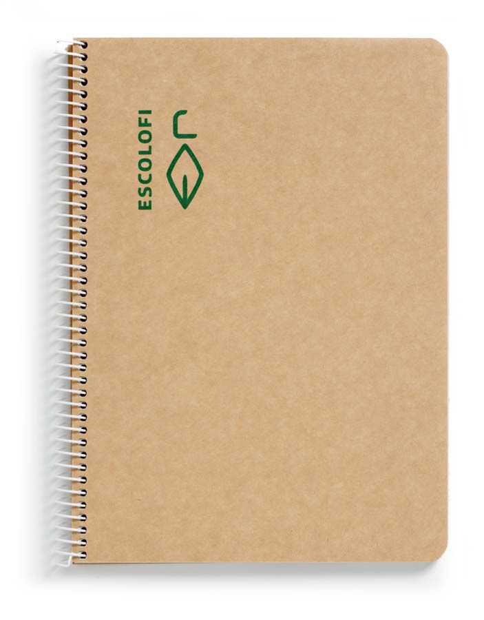 Llibreta espiral Escolofi reciclat A5 100 fulls 5x5mm