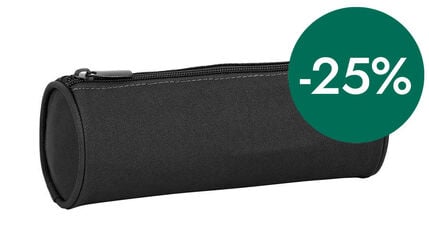 Estuche redondo Abacus negro