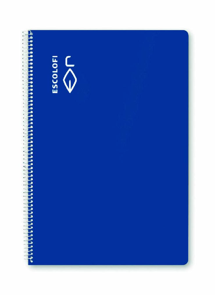 Libreta espiral Escolofi A4 80 hojas pauta milimetrada 2x4x8 azul