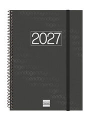 Agenda Finocam Year Semana Vista Horizontal 2027 Catal&aacute;n Negro