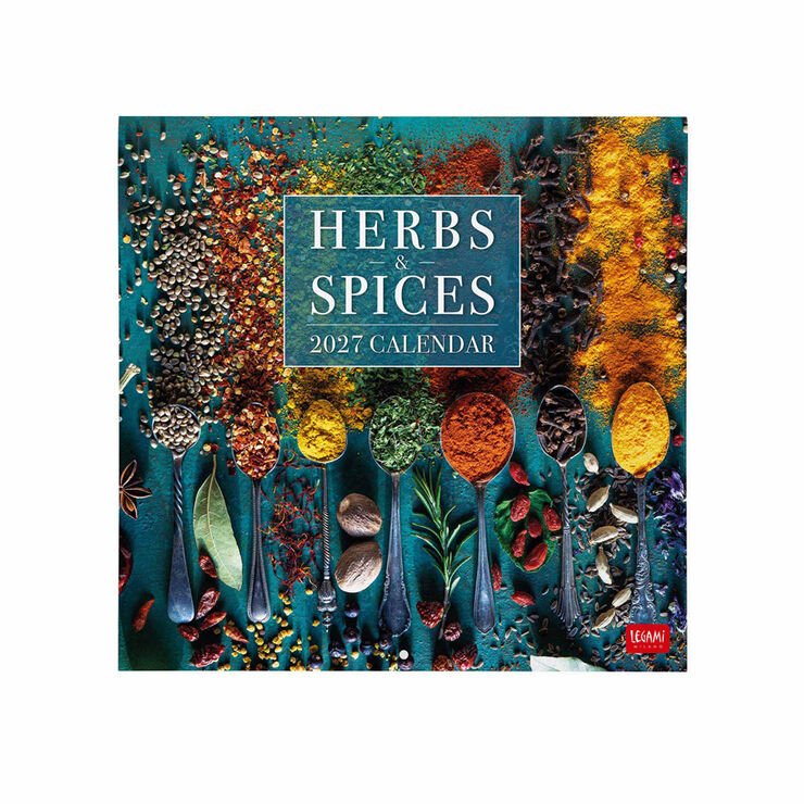 Calendario Legami 30x29 Pared Herbs Spices Multiling&uuml;e 2027