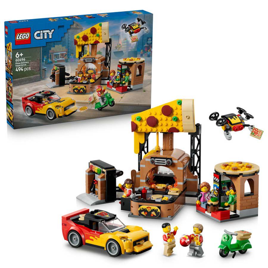 LEGO&reg; City Experiencia de Reparto de Pizza con Veh&iacute;culos 60496