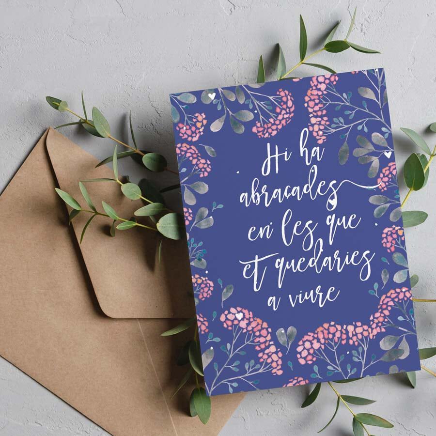 Postal Happymots Cat-Hi ha abra&ccedil;ades...&hellip;