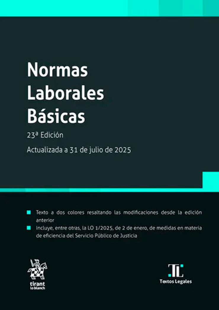 Normas Laborales Básicas 23ª Edición. Actualizada a 31 de julio de 2025