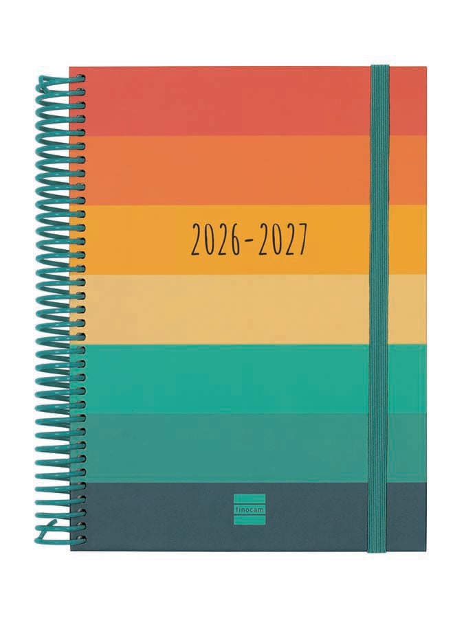 Agenda Escolar Finocam Diva 1/4 D&iacute;a/P&aacute;gina Catal&aacute;n 2026-27 Colors