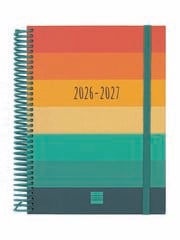 Agenda Escolar Finocam Diva 1/4 D&iacute;a/P&aacute;gina Catal&aacute;n 2026-27 Colors