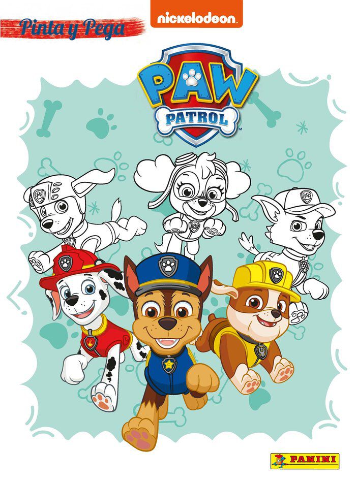 Paw Patrol Pinta y Pega