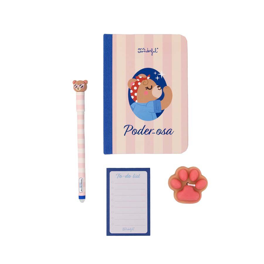 Set Regalo Libreta A6 + Bol&iacute;grafo Bo-bo ''Poder-Osa''
