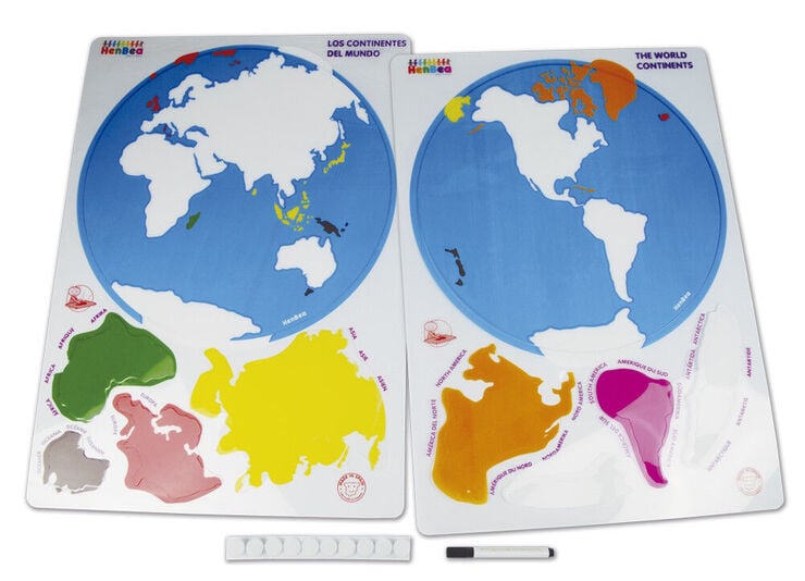 Joc did&agrave;ctic Descobreix els continents del m&oacute;n Henbea