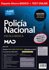 Paquete Ahorro B&Aacute;SICO + TEST ONLINE Escala B&aacute;sica Polic&iacute;a Nacional 2022