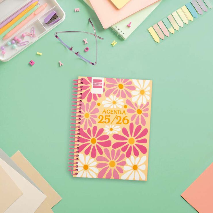 Agenda Finocam escolar Diva 1/8 sem/vista cat 2025-26 spring