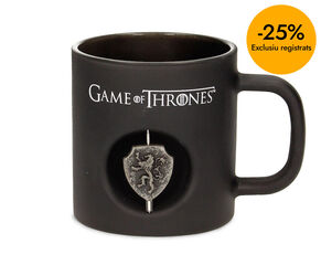 Lannister Taza Negra Cristal Emblema Got