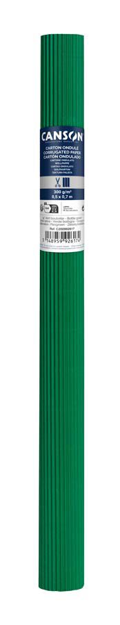 Cart&oacute;n ondulado 50x70cm 300g Canson verde