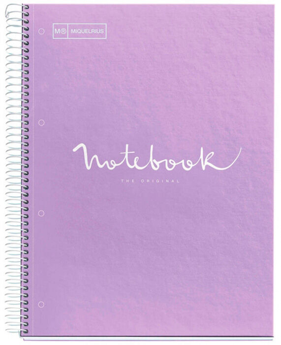 Notebook Miquelrius Emotions A4 80 fulls 5x5 lavanda