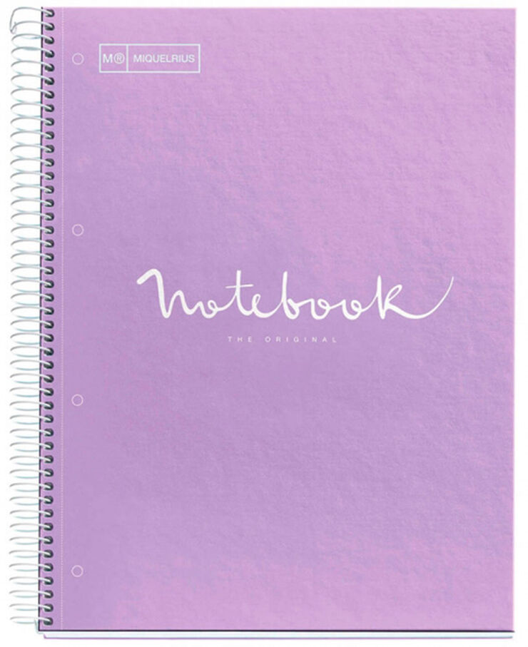 Notebook Miquelrius Emotions A4 80 fulls 5x5 lavanda