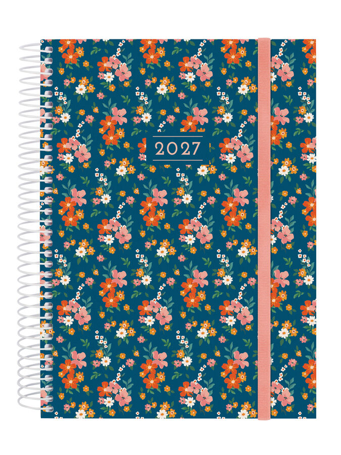 Agenda Finocam Design Collection D&iacute;a P&aacute;gina 2027 Catal&aacute;n Flora