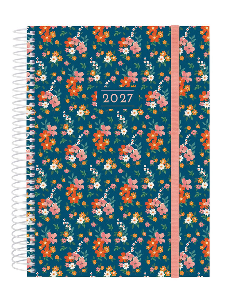 Agenda Finocam Design Collection D&iacute;a P&aacute;gina 2027 Catal&aacute;n Flora