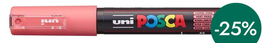 Retolador Posca PC-1M 0,7mm rosa coral