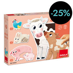 Puzle XXL Progresivo 2-3-4-5 piezas Madres y crías